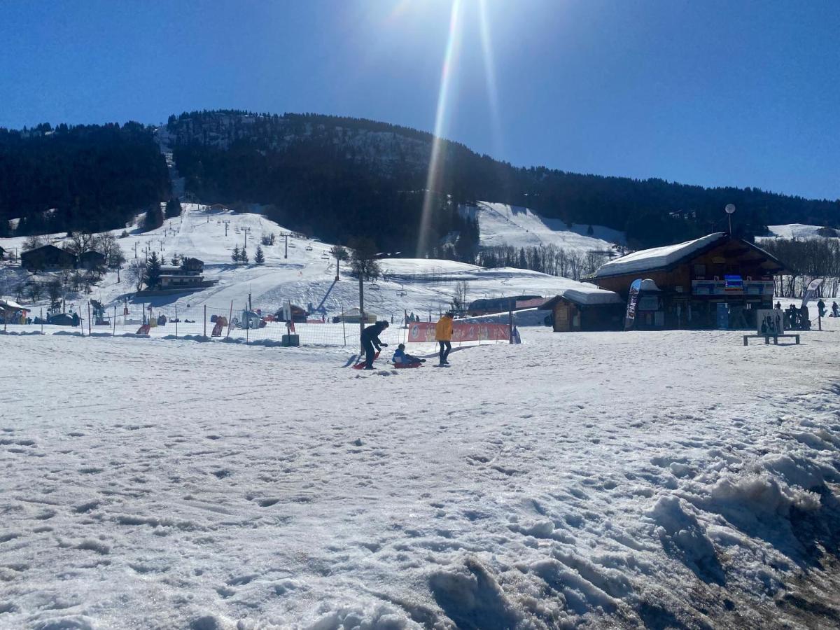 Chaleureux Appartement Renove Ambiance Chalet Praz-sur-Arly Exterior foto